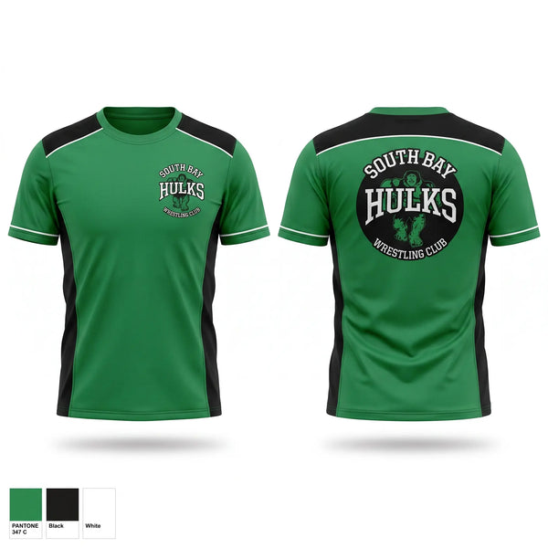 Soft Poly Tee Cotton Like Feel, South bay Hulks, Wrestling, Teamtime, Team time, sublimation, custom sports apparel, team uniforms, spirit wear, spiritwear, sports uniforms, custom shirts, team store, custom team store, fundraiser sports, apparel fundraiser
