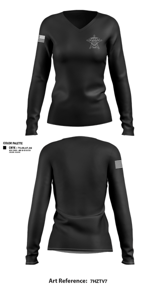 Womens Long Sleeve Vneck Shirt, Waller County Sheriff, Police, Teamtime, Team time, sublimation, custom sports apparel, team uniforms, spirit wear, spiritwear, sports uniforms, custom shirts, team store, custom team store, fundraiser sports, apparel fundraiser