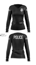 Fort Worth Police Department 48982568 Women's Long Sleeve V-neck Shirt - 21