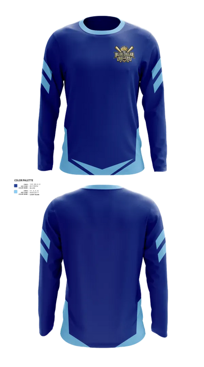 Blue collar ballers 92200108 Long Sleeve Performance Shirt 21