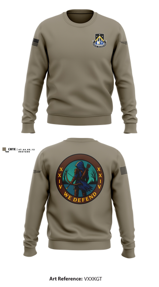 Crew Neck Sweatshirt, 24TH MDSB, Army, Teamtime, Team time, sublimation, custom sports apparel, team uniforms, spirit wear, spiritwear, sports uniforms, custom shirts, team store, custom team store, fundraiser sports, apparel fundraiser