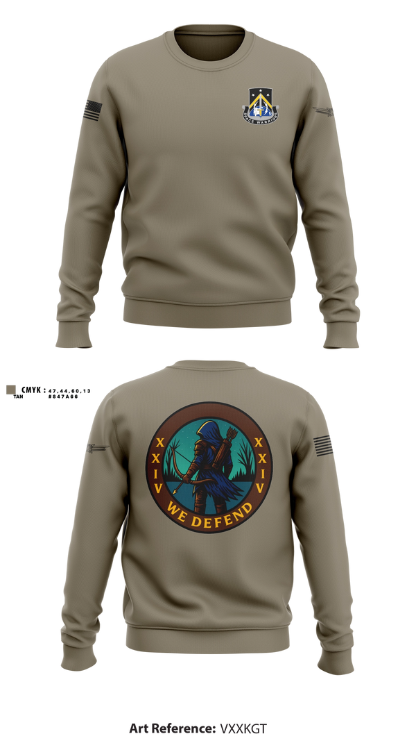 Crew Neck Sweatshirt, 24TH MDSB, Army, Teamtime, Team time, sublimation, custom sports apparel, team uniforms, spirit wear, spiritwear, sports uniforms, custom shirts, team store, custom team store, fundraiser sports, apparel fundraiser