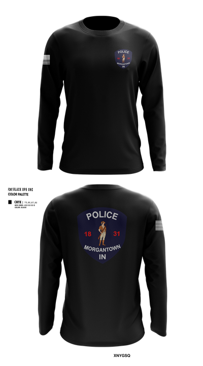 Morgantown Police Department 83325246 Long Sleeve Performance Shirt 103