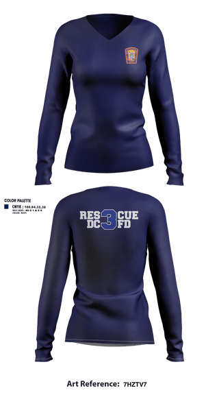 Womens Long Sleeve Vneck Shirt, Washington DC Fire Department, Fire Department, Teamtime, Team time, sublimation, custom sports apparel, team uniforms, spirit wear, spiritwear, sports uniforms, custom shirts, team store, custom team store, fundraiser sports, apparel fundraiser