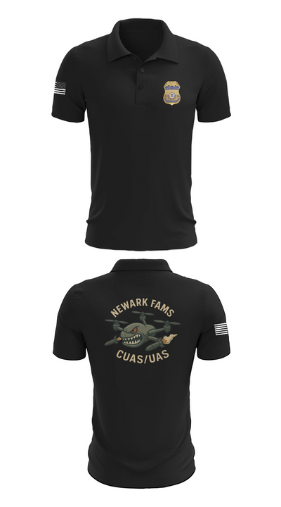 Newark FAMS 70077799 Short Sleeve Performance Polo - 26