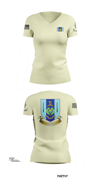 40 Royal marine commando 16460352 Women's Short Sleeve V-neck Shirt - 103