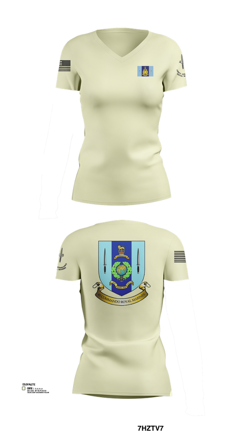 Womens Short Sleeve Vneck Shirt, 40 Royal marine commando, , Teamtime, Team time, sublimation, custom sports apparel, team uniforms, spirit wear, spiritwear, sports uniforms, custom shirts, team store, custom team store, fundraiser sports, apparel fundraiser