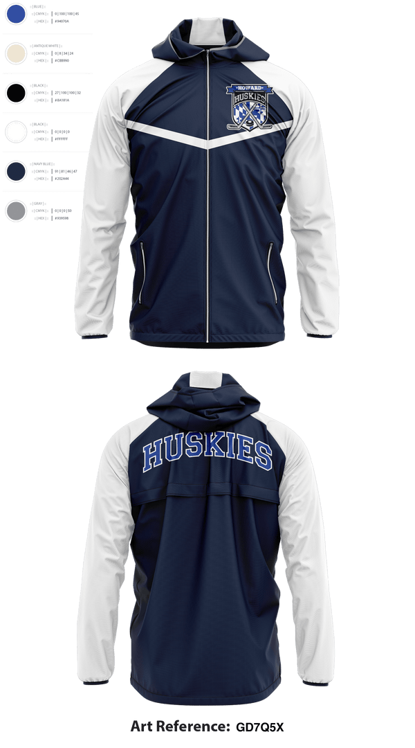 HOWARD COUNTY YOUTH HOCKEY CLUB 22258826 Windbreaker - 5