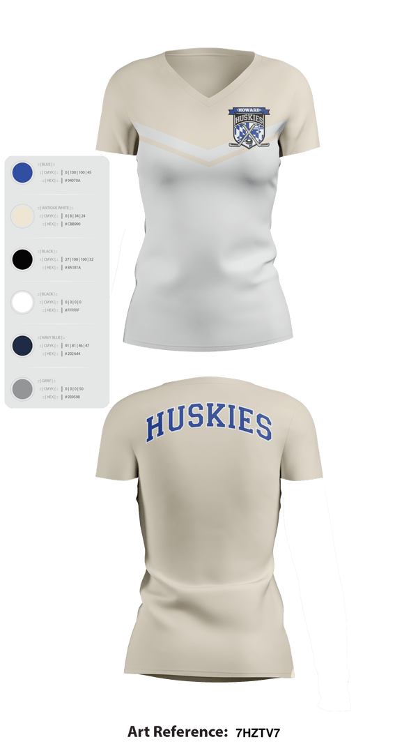 HOWARD COUNTY YOUTH HOCKEY CLUB 22258826 Women's Short Sleeve V-neck Shirt -6