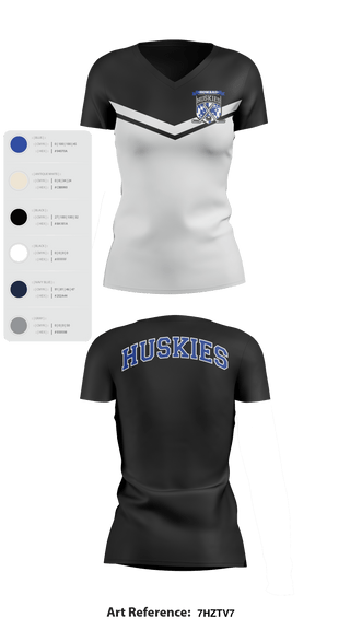 HOWARD COUNTY YOUTH HOCKEY CLUB 22258826 Women's Short Sleeve V-neck Shirt -2