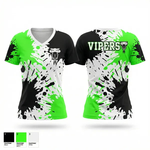 Womens Short Sleeve Vneck Shirt, Havasu Vipers, Baseball, Teamtime, Team time, sublimation, custom sports apparel, team uniforms, spirit wear, spiritwear, sports uniforms, custom shirts, team store, custom team store, fundraiser sports, apparel fundraiser