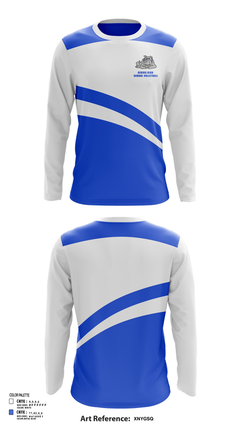 Gering High School	Volleyball 94429714 Long Sleeve Performance Shirt - 159