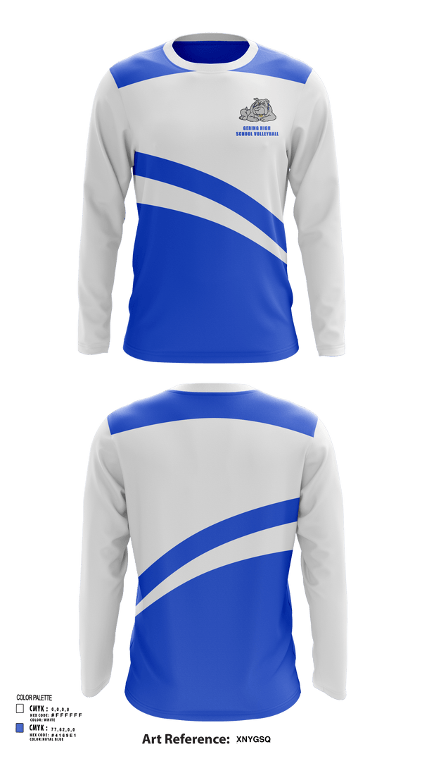 Gering High School	Volleyball 94429714 Long Sleeve Performance Shirt - 159
