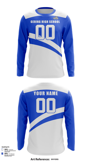 Gering High School Volleyball 94429714 Long Sleeve Performance Shirt - 156