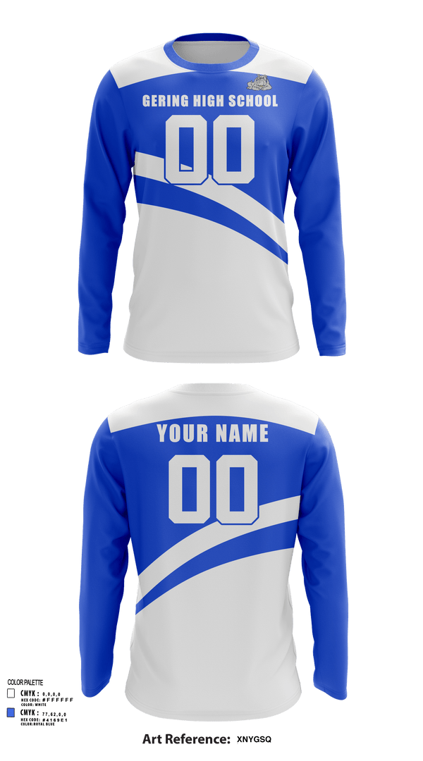 Gering High School Volleyball 94429714 Long Sleeve Performance Shirt - 156