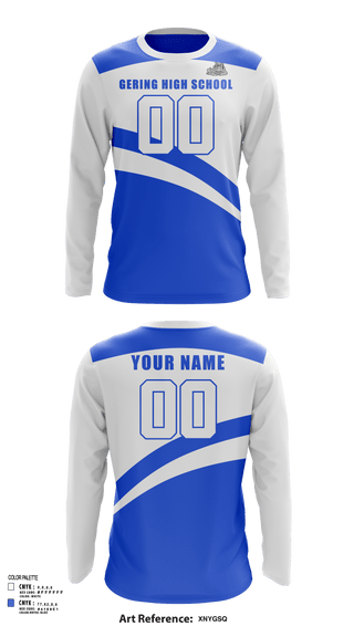 Gering High School Volleyball 94429714 Long Sleeve Performance Shirt - 158