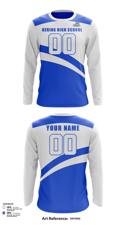 Gering High School Volleyball 94429714 Long Sleeve Performance Shirt - 158