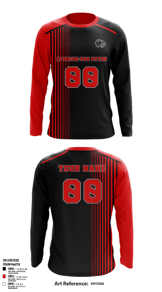 Spencer-Van Etten Middle School Volleyball 95267512 Long Sleeve Performance Shirt - 1