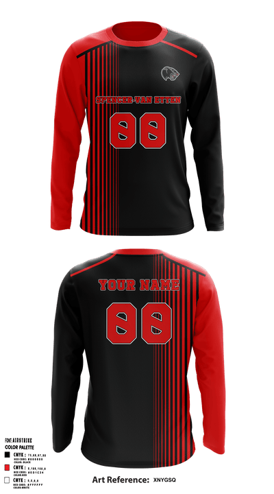 Spencer-Van Etten Middle School Volleyball 95267512 Long Sleeve Performance Shirt - 1