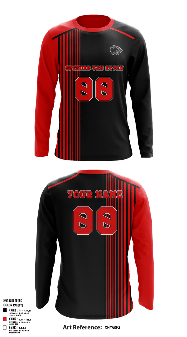 Spencer-Van Etten Middle School Volleyball 95267512 Long Sleeve Performance Shirt - 1