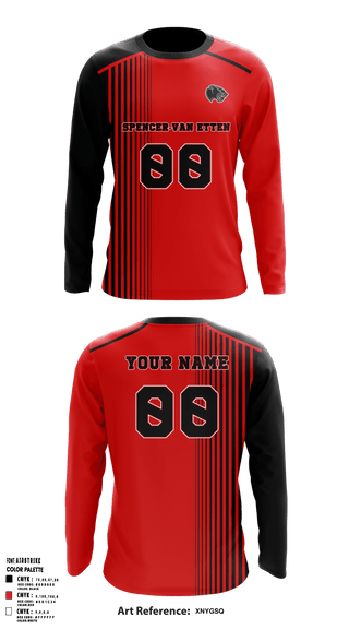 Spencer-Van Etten Middle School Volleyball 95267512 Long Sleeve Performance Shirt - 2