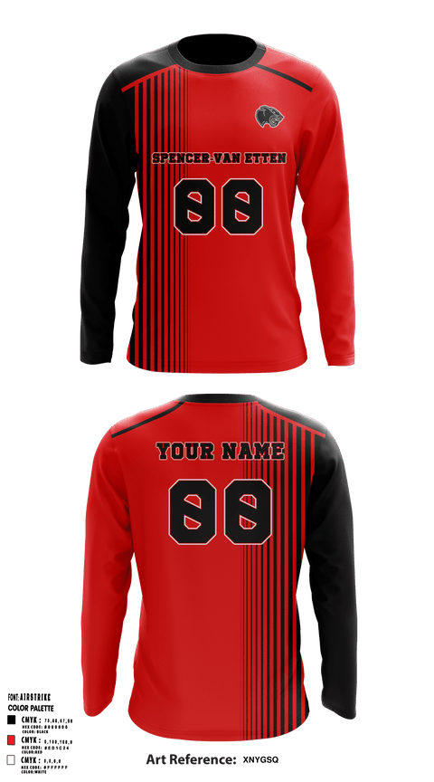 Spencer-Van Etten Middle School Volleyball 95267512 Long Sleeve Performance Shirt - 2