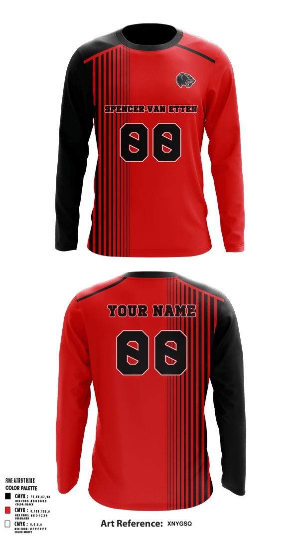 Spencer-Van Etten Middle School Volleyball 95267512 Long Sleeve Performance Shirt - 2