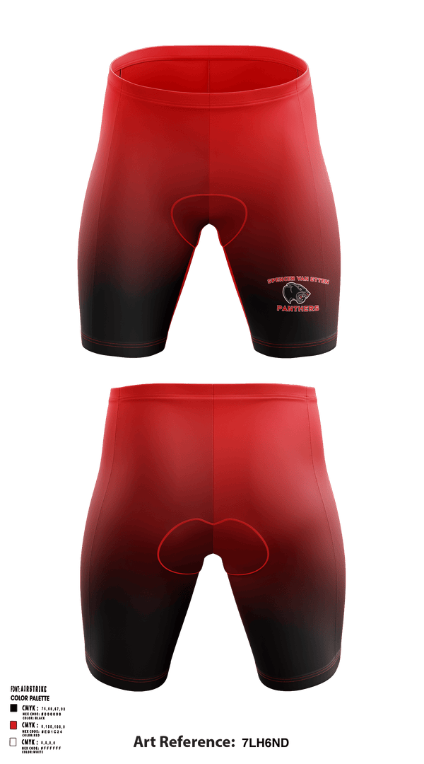 Spencer-Van Etten Middle School Volleyball 95267512 Men's Compression Shorts - 1