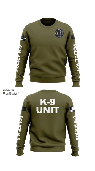 Crew Neck Sweatshirt, EPD K-9, Police, Teamtime, Team time, sublimation, custom sports apparel, team uniforms, spirit wear, spiritwear, sports uniforms, custom shirts, team store, custom team store, fundraiser sports, apparel fundraiser