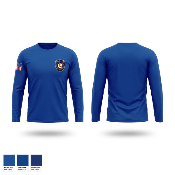 Long Sleeve Performance Shirt, Kirby Police Department, Police, Teamtime, Team time, sublimation, custom sports apparel, team uniforms, spirit wear, spiritwear, sports uniforms, custom shirts, team store, custom team store, fundraiser sports, apparel fundraiser