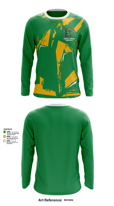 Thomas E. Edwards Basketball 669394 Long Sleeve Performance Shirt 51