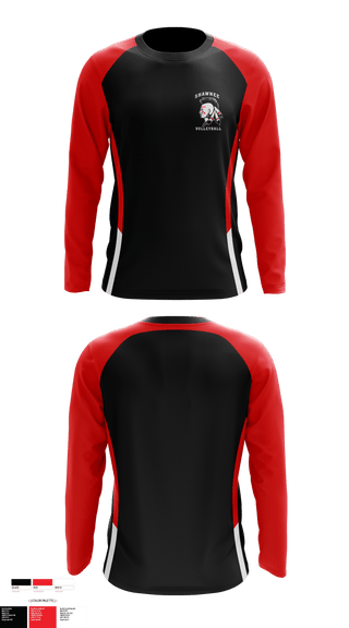Shawnee High School	Volleyball 34723371 Long Sleeve Performance Shirt - 3