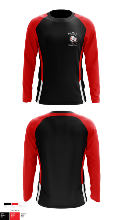 Shawnee High School	Volleyball 34723371 Long Sleeve Performance Shirt - 3