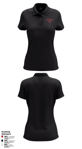Franklin Senior High School Volleyball 23457023 Short Sleeve Performance Polo - 2