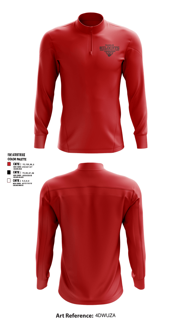 Franklin Senior High School Volleyball 23457023 Quarter Zip Jacket - 3