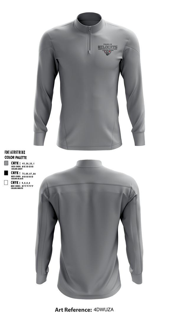 Franklin Senior High School Volleyball 23457023 Quarter Zip Jacket - 4
