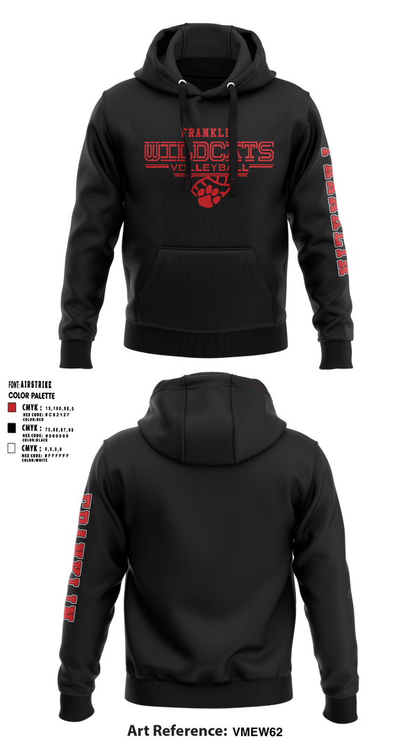 Franklin Senior High School Volleyball 23457023 Hoodie - 2