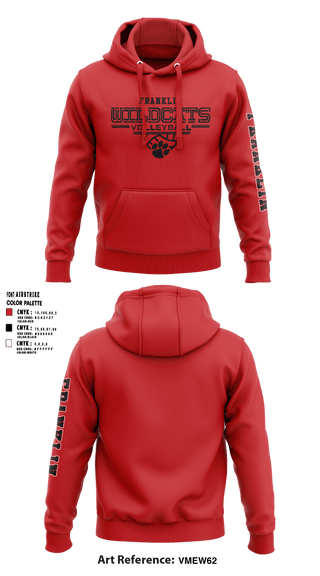 Franklin Senior High School Volleyball 23457023 Hoodie - 3