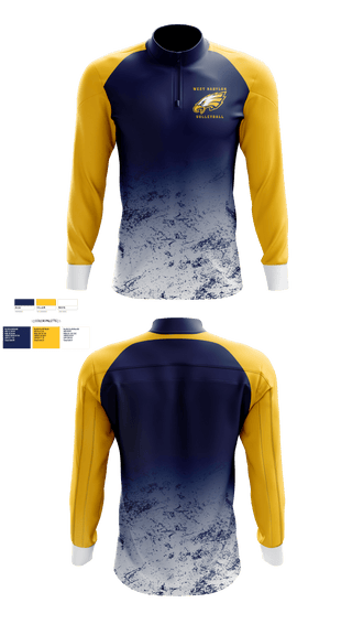 West Babylon High School	Volleyball 94859140 Quarter Zip Jacket - 1