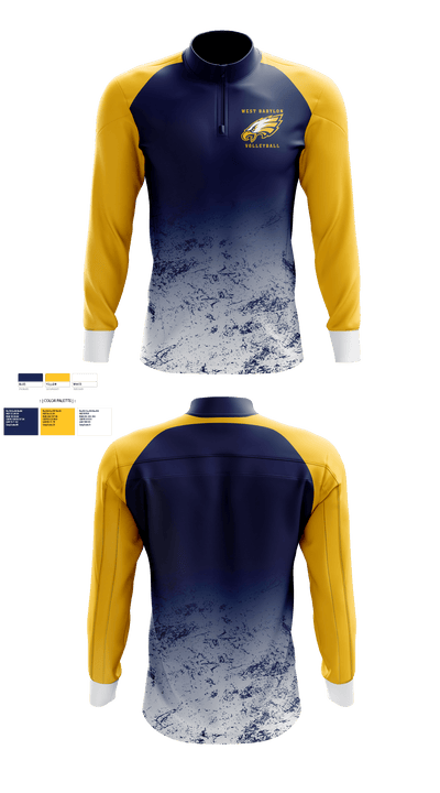 West Babylon High School	Volleyball 94859140 Quarter Zip Jacket - 1