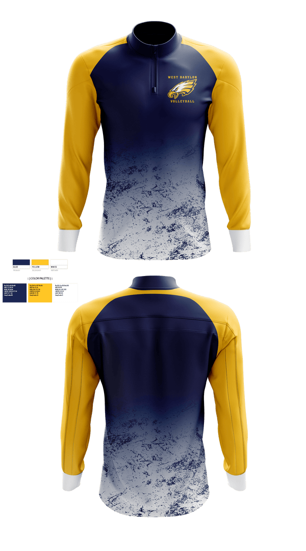 West Babylon High School	Volleyball 94859140 Quarter Zip Jacket - 1