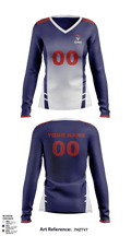 Victory Baptist Academy Volleyball 64921832 Women's Long Sleeve V-neck Shirt - 3