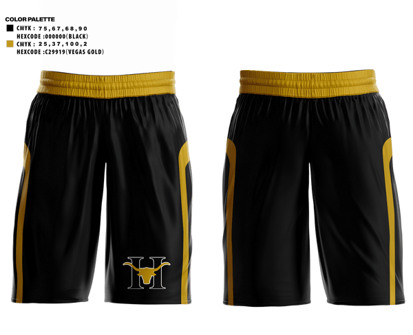 Hebbronville Junior High School Basketball 17170374 Women's Shorts - 1
