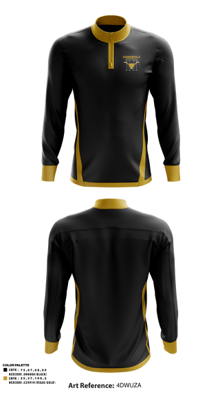 Hebbronville Junior High School Basketball 17170374 Quarter Zip Jacket - 1