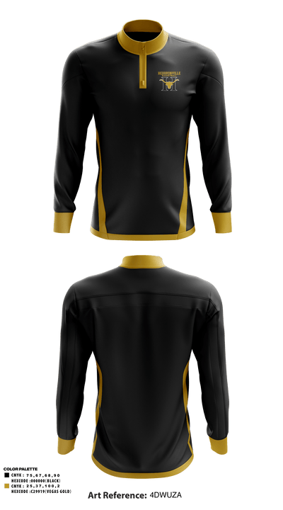 Hebbronville Junior High School Basketball 17170374 Quarter Zip Jacket - 1