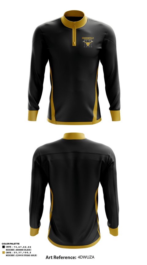 Hebbronville Junior High School Basketball 17170374 Quarter Zip Jacket - 1