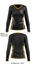 Hebbronville Junior High School Basketball 17170374 Women's Long Sleeve V-neck Shirt - 1
