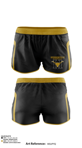 HEBBRONVILLE JUNIOR HIGH SCHOOL BASKETBALL 17170374 Women's Shorts - 1