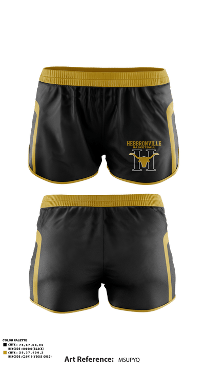 HEBBRONVILLE JUNIOR HIGH SCHOOL BASKETBALL 17170374 Women's Shorts - 1