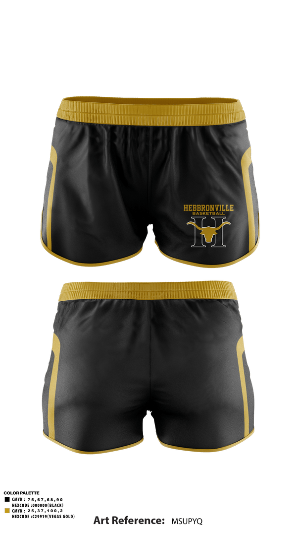 HEBBRONVILLE JUNIOR HIGH SCHOOL BASKETBALL 17170374 Women's Shorts - 1